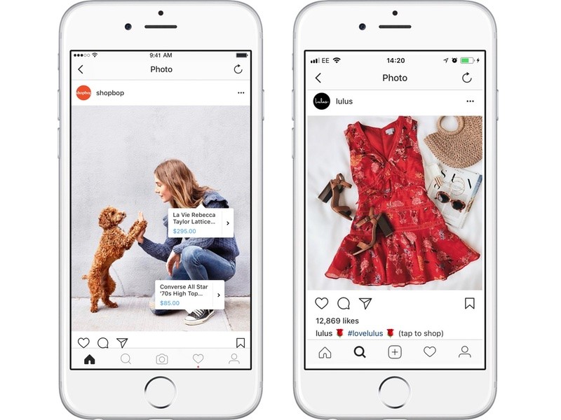 Facebook and Instagram shoppable posts