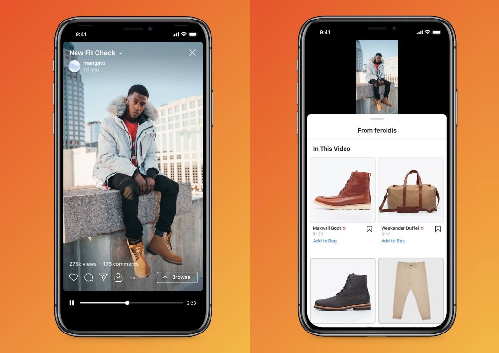 nstagram shoppable video