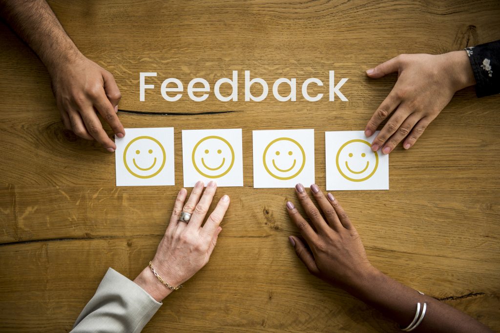 Evaluation feedback customer smiley response for a social commerce website in Kenya that operates.