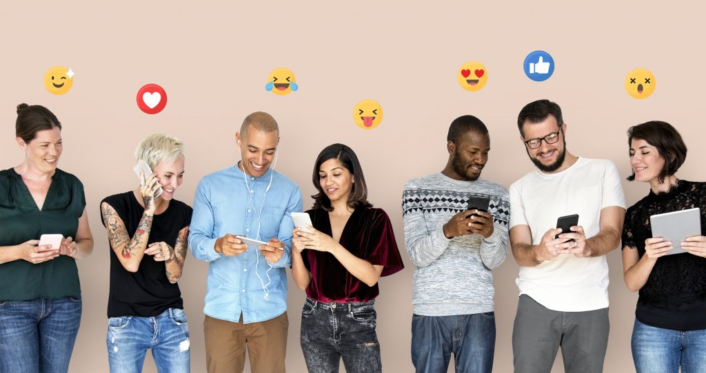 A representation of Social Media reactions that will help you gather insights for your social commerce strategy